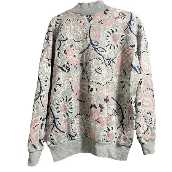 Vintage Mock turtleneck Floral Paisley Sweatshirt - Picture 4 of 6